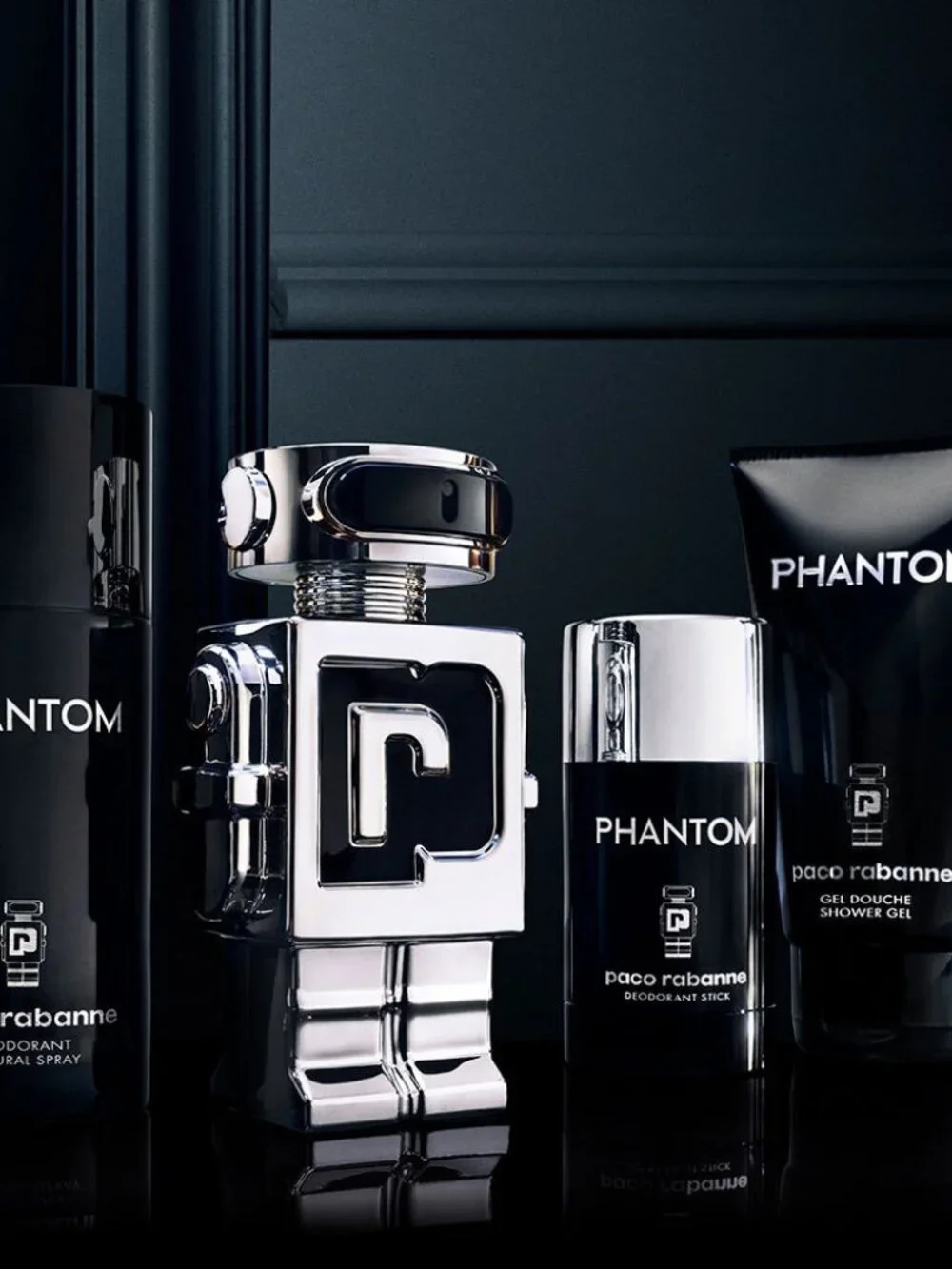 Paco Rabanne Phantom Travel Kit-Bag,Shower Gel 75ml&Spray 10ml-3pc-BOXED-NEW
